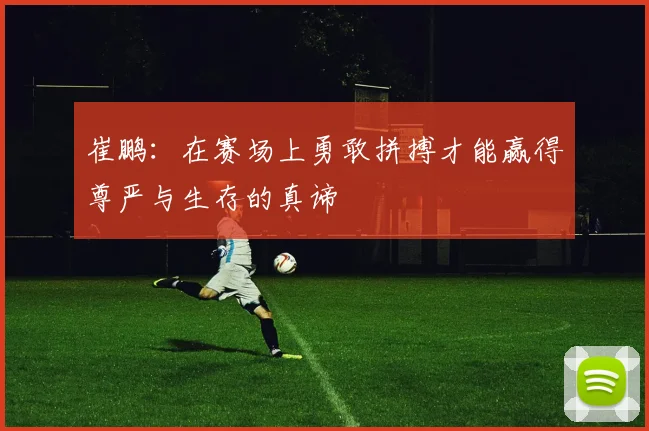 崔鹏：在赛场上勇敢拼搏才能赢得尊严与生存的真谛